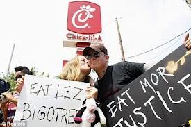 Chick-fil-A protesters demanding justice