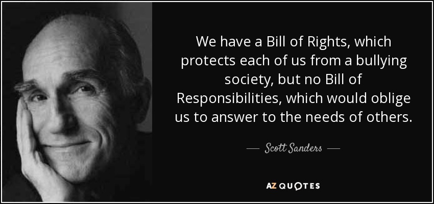 Bill of Responsibilities Scott Russell Sanders
