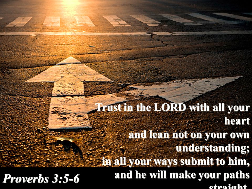 Proverbs 3: 5-6